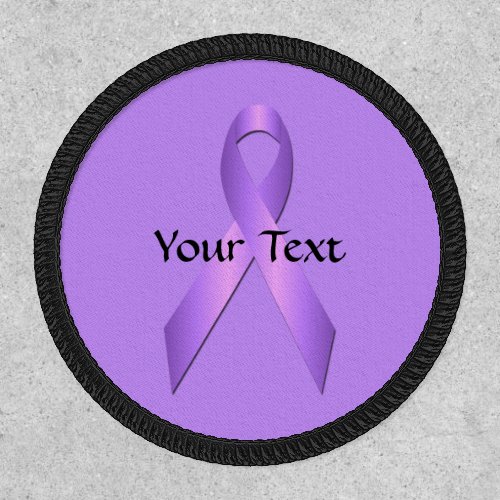 Lavender  Awareness Ribbon Template Patch