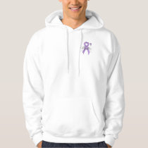 Lavender Awareness Ribbon with Butterfly Hoodie