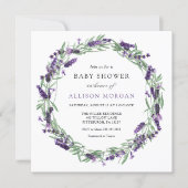 Lavender Baby Shower Invitation (Front)