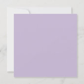 Lavender Baby Shower Invitation (Back)