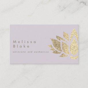 lavender background skincare and esthetics  business card
