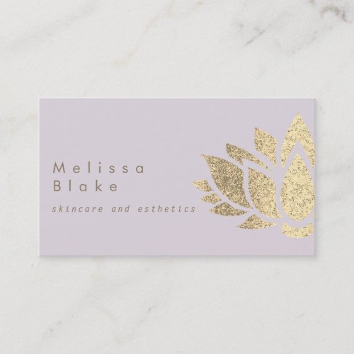 lavender background skincare and esthetics  business card