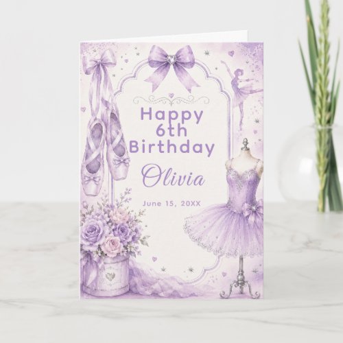 Lavender Ballet Tutu Party Card