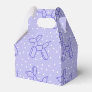 Lavender Balloon Dog Favor Boxes