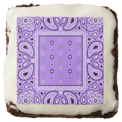 Lavender Bandana Purple Paisley Party Brownie