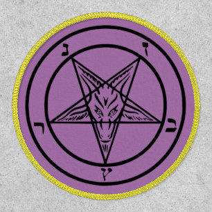 Lavender Baphomet Pentagram Patch