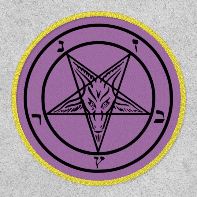 Lavender Baphomet Pentagram Patch (Front)