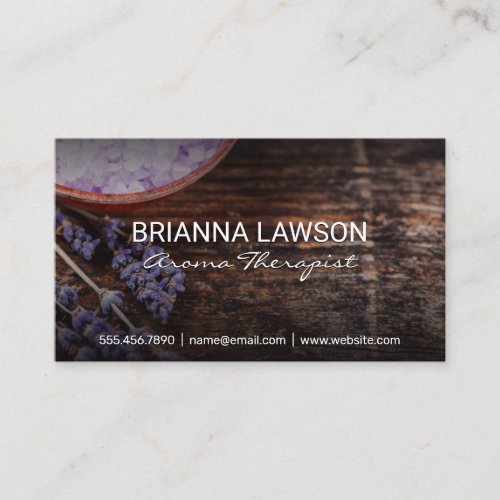 Lavender Bath Salt  Dried Plant Business Card