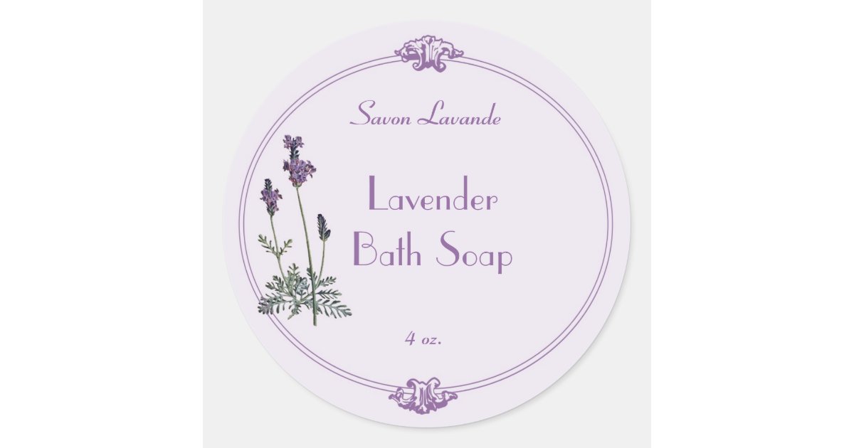 Lavender Bath Soap Label 