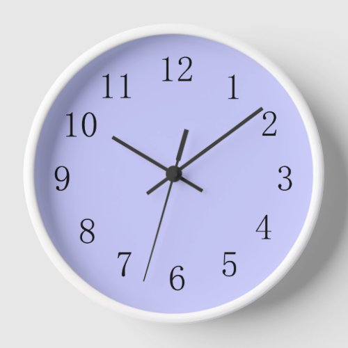 Lavender Bathroom Decor Cordless Wall Clock