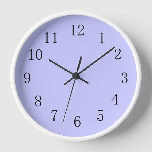 Lavender Bathroom Decor Cordless Wall Clock (Front)