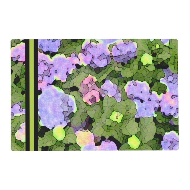 Lavender Batik Hydrangeas (Reversible) Placemat (Front)