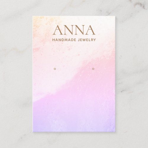 Lavender Beach  Earring Jewelry Display Business Card