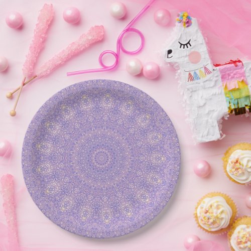 lavender bead doilies paper plates