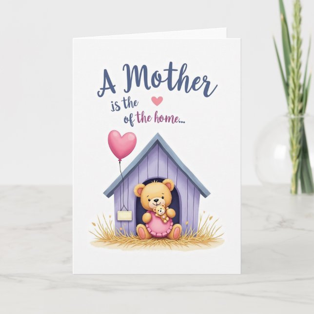 Lavender Bear Hugs Card (Front)