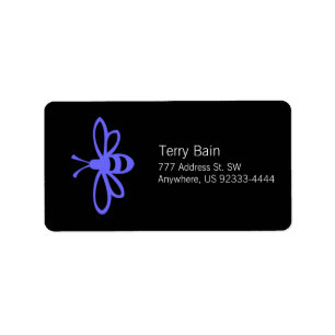 Lavender Bee Label