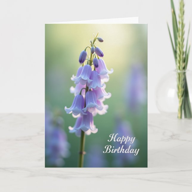 Lavender Bells Birthday Card (Front)