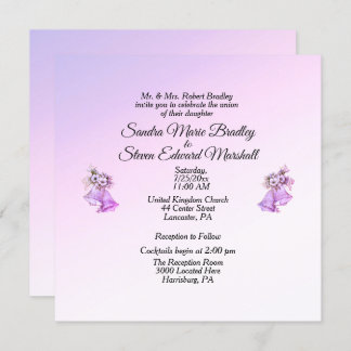 Lavender Bells Wedding Invitation