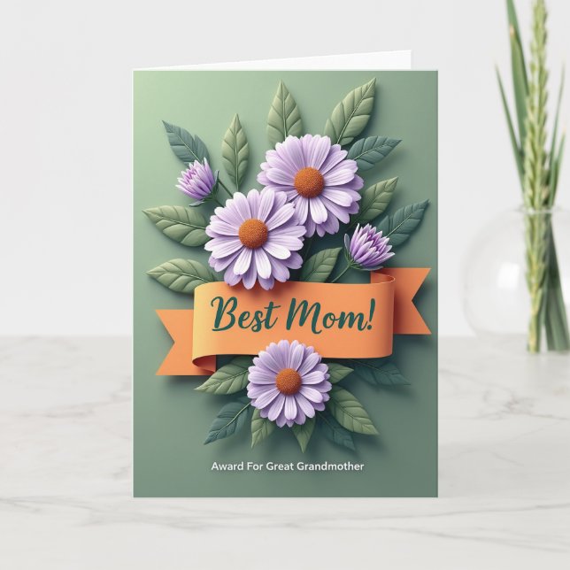 Lavender Best Grandmother Card (Front)