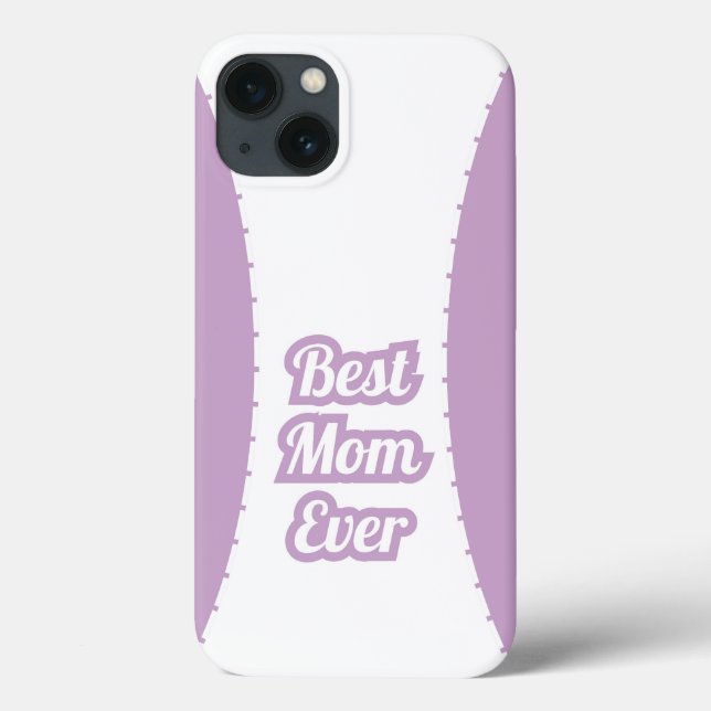 Lavender Best Mom Ever iPhone Case (Back)