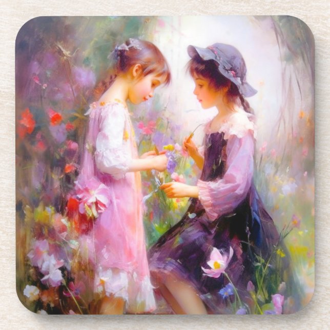 Lavender  beverage coaster (Front)