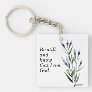 Lavender Bible Verse Christian Wedding Guest Favor Keychain