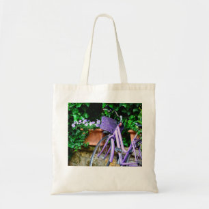 Lavender Bicycle Tote Bag