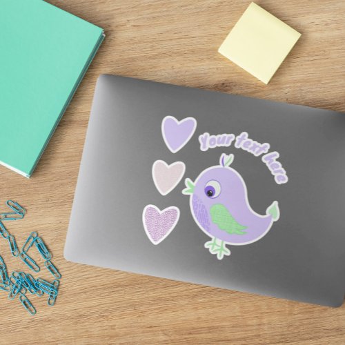 Lavender Billy bird sticker