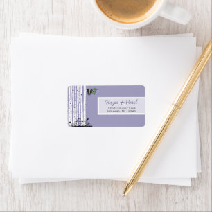 Lavender BirchTree Return Address Label