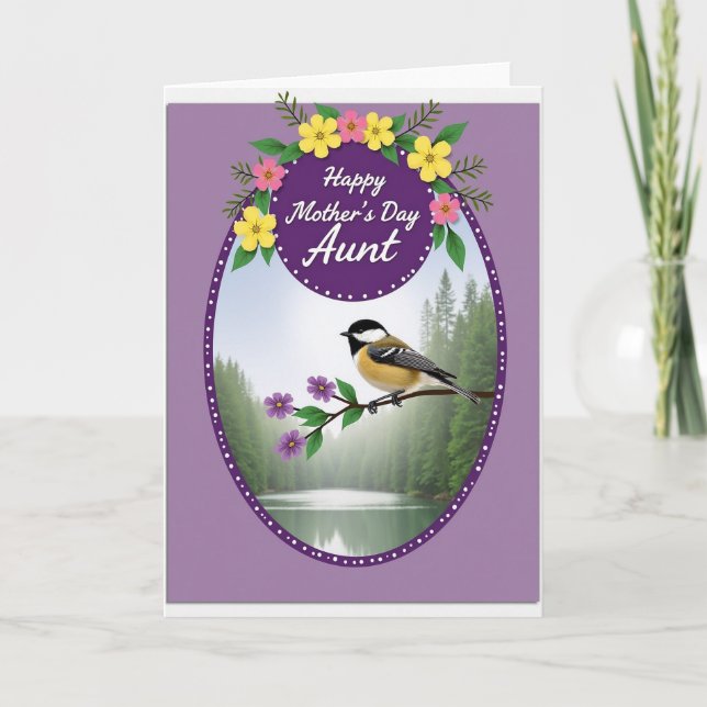 Lavender Bird Mothers Day Card (Front)