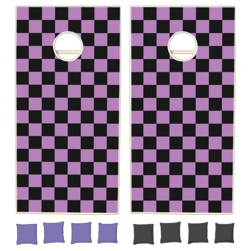 Lavender & Black Checker 