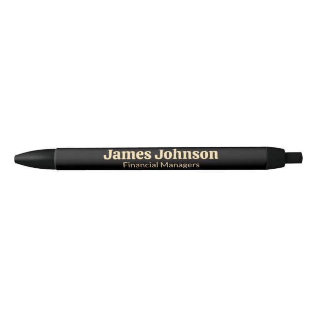 Lavender Black Retro Bold Serif Desk Name Plate Pen (Front)