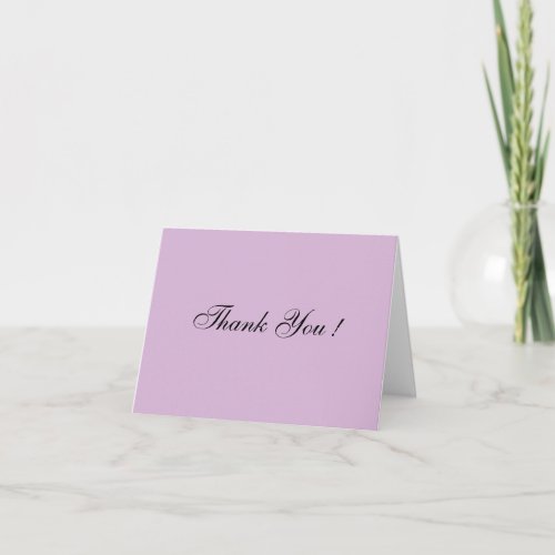 Lavender Blank Thank You Cards