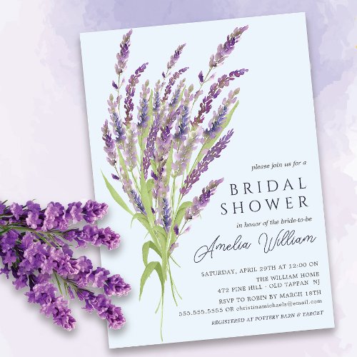 Lavender Bliss Bridal Shower Invitation