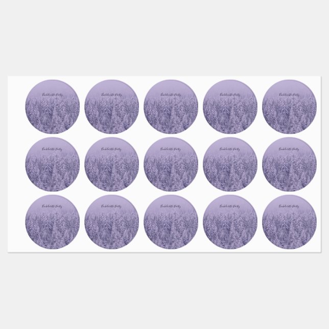 Lavender Bliss Wedding Bachelorette Labels (Sheet)