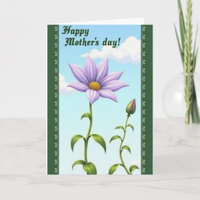 Lavender Bloom Mothers Day Card (Front)