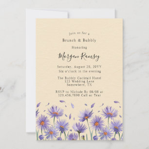 Lavender Bloom Wildflowers Brunch & Bubbly Invitation