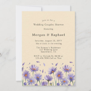 Lavender Bloom Wildflowers Wedding Couples Shower Invitation