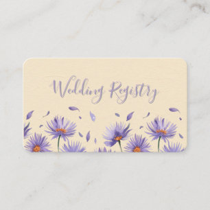 Lavender Bloom Wildflowers Wedding Registry Enclosure Card