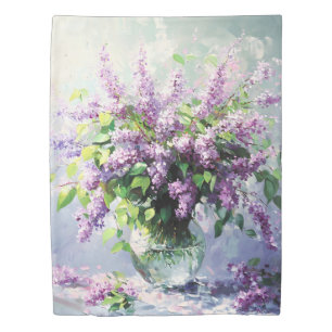 Lavender Blooming Lilac Bouquet Duvet Cover