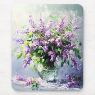 Lavender Blooming Lilac Bouquet Mouse Pad