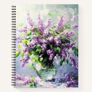 Lavender Blooming Lilac Bouquet Notebook