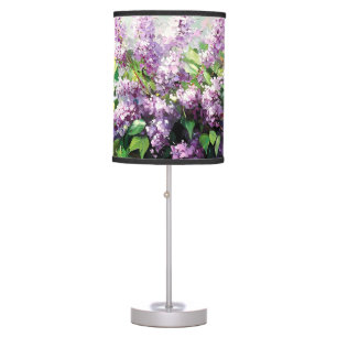 Lavender Blooming Lilac Bouquet Table Lamp