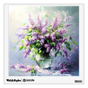 Lavender Blooming Lilac Bouquet Wall Decal
