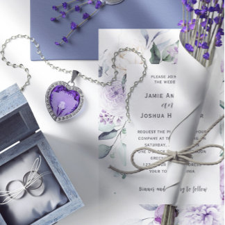 Lavender Blooms Wedding Invitation