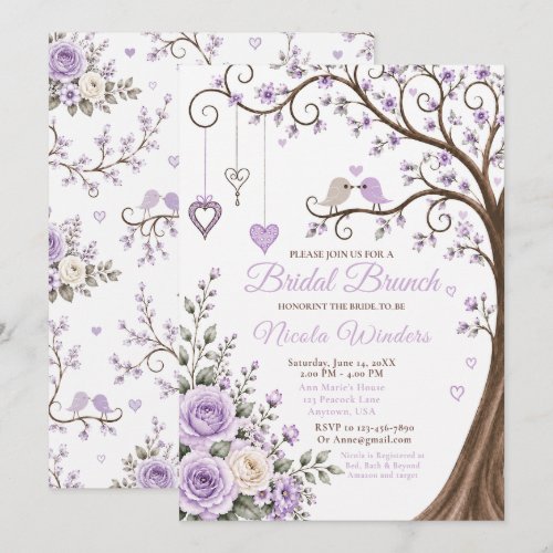 Lavender Blossom Bridal Brunch Invitation