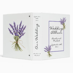 Lavender Blossom Garden Wedding Album 3 Ring Binder