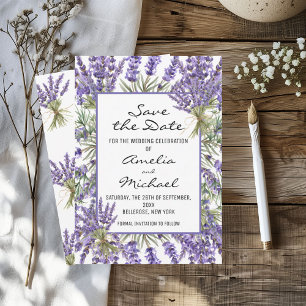 Lavender Blossom Garden Wedding Save The Date