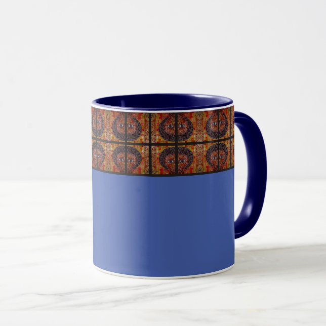 Lavender Blue Accent Ethiopian Art Mug (Front Right)