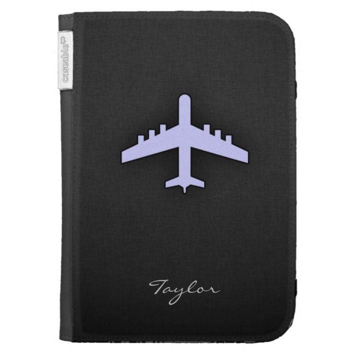 Lavender Blue Airplane Kindle Case